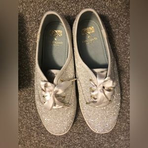Kate Spade Keds Glitter Cream Shoes